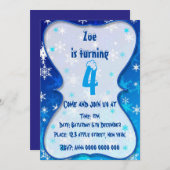 冬のbithday招待 招待状 (正面/裏面)