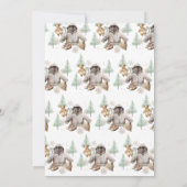 冬のBoho赤ちゃん服ベビーシャワー 招待状 (裏面)