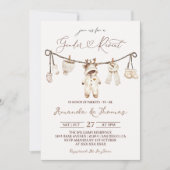 冬のBoho Clotheslineジェンダーの公開 招待状 (正面)