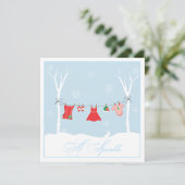 冬のClothesline |はシャワーの招待状を振りかけます 招待状 (スタンド正面)