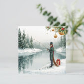 冬のFOXのフィッシングクリスマス シーズンカード (スタンド正面)