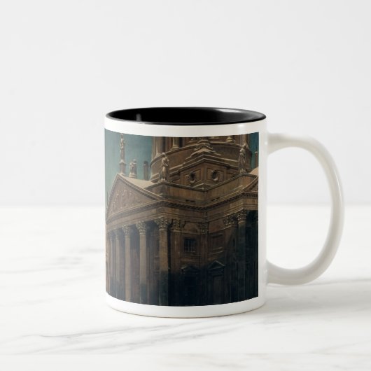 冬のGendarmenmarkt、1857年 ツートーンマグカップ (右)