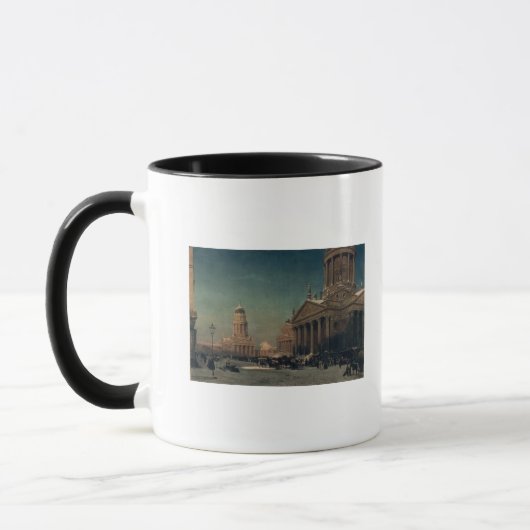 冬のGendarmenmarkt、1857年 マグカップ (左)