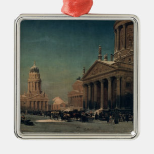 冬のGendarmenmarkt、1857年 メタルオーナメント