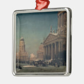冬のGendarmenmarkt、1857年 メタルオーナメント (左)
