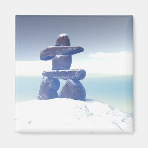 冬のinukshukの磁石 マグネット