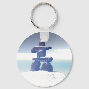 冬のinukshuk Keychain キーホルダー