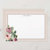 冬のmarsalaフローラ文房具ノートカード ノートカード (正面/裏面)