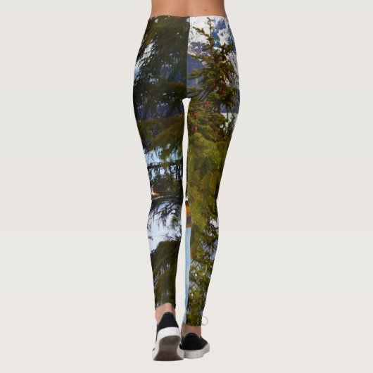 冬のMendenhallの氷河 レギンス (裏面)