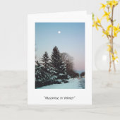 冬のMoonrise カード (黄色い花)