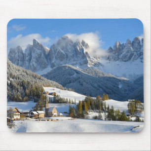 冬のmousepadのドロマイトの村 マウスパッド