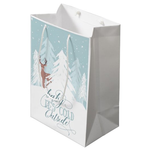 冬のOnederlandのベビーそれは冷たい外のギフトバッグです ミディアムペーパーバッグ (正面アングル)