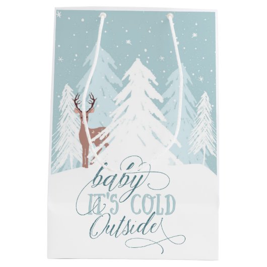 冬のOnederlandのベビーそれは冷たい外のギフトバッグです ミディアムペーパーバッグ (裏面)