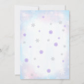 冬のONEderlandのユニコーンの誕生日の招待状 招待状 (裏面)