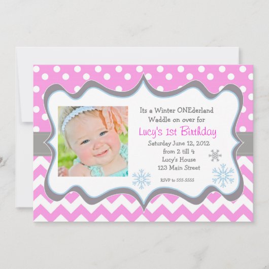 冬のONEderlandの招待状 招待状 (正面)