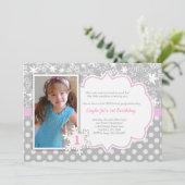 冬のONEderlandの第1誕生日の招待 招待状 (スタンド正面)