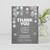 冬のONEderlandの誕生日のサンキューカードのピンク サンキューカード (スタンド正面)