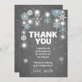 冬のONEderlandの誕生日のサンキューカードの警官 サンキューカード (正面/裏面)