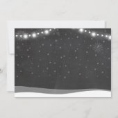 冬のONEderlandの誕生日のパーティの招待状の青 招待状 (裏面)