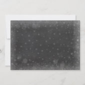 冬のOnederlandの誕生日の招待のピンクの金ゴールドのシカ 招待状 (裏面)