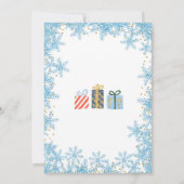 冬のONEderlandの雪の誕生日のくるみ割り 招待状 (裏面)