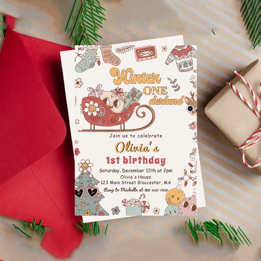 冬のONEderlandクリスマスグルービー誕生日 招待状