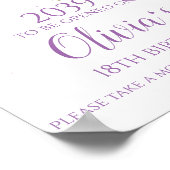 冬のONEderlandタイムカプセルサイン紫の金ゴールド ポスター (角)