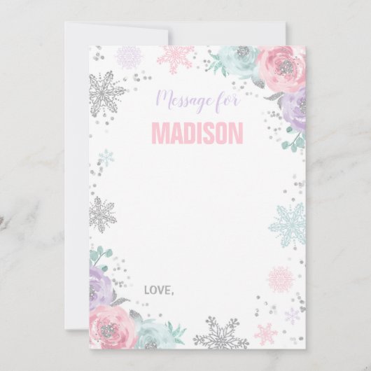 冬のONEderlandタイムカプセルノートカードゲストブック ノートカード (正面)