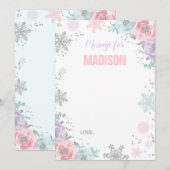 冬のONEderlandタイムカプセルノートカードゲストブック ノートカード (正面/裏面)