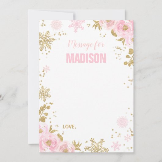 冬のONEderlandタイムカプセルノートカードゲストブック ノートカード (正面)