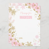 冬のONEderlandタイムカプセルノートカードゲストブック ノートカード (正面/裏面)