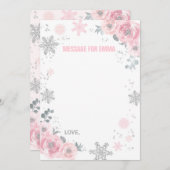 冬のONEderlandタイムカプセルノートカードゲストブック ノートカード (正面/裏面)