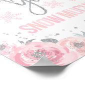 冬のONEderlandパーティーありがとう雪の多くのサイン ポスター (角)