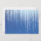 冬のONEderlandフォトブルーの最初の誕生日 招待状 (裏面)