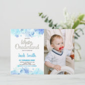 冬のONEderland招待状雪のシルバーフォト 招待状 (スタンド正面)