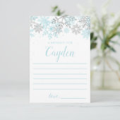 冬のOnederland時間カプセルメッセージブルーシルバー エンクロージャーカード (スタンド正面)