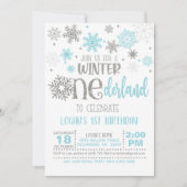 冬のONEderland誕生日招待状 – 少年 – WH 招待状 (正面)