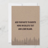 冬のONEderland Buffalo Plaid誕生日写真 招待状 (裏面)