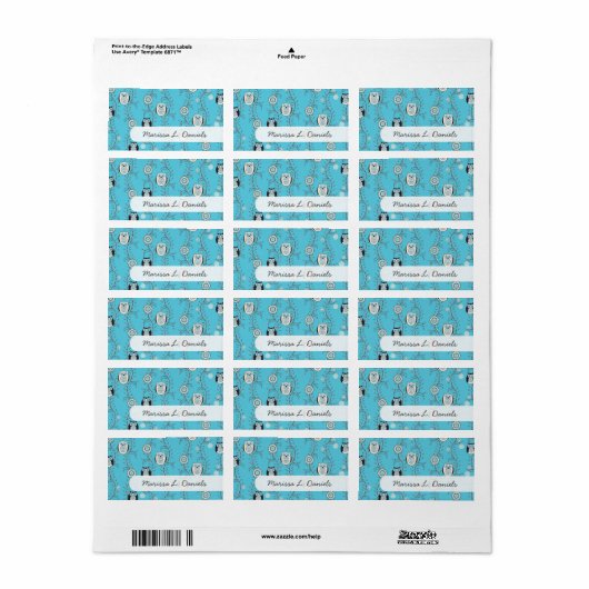 冬のOwls名ラベル ラベル (フルシート)