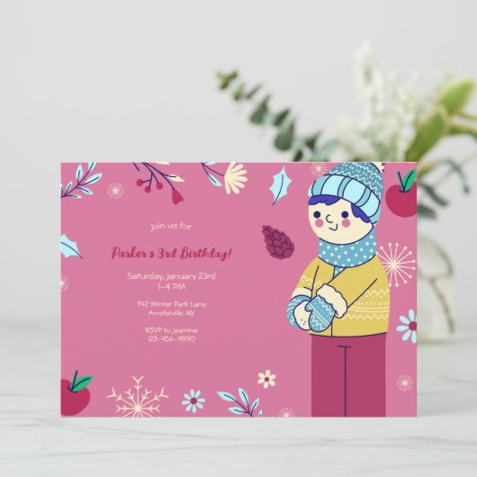 冬のParty招待状 招待状 (スタンド正面)