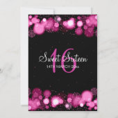 冬のSweet sixteen誕生パーティーピンク 招待状 (裏面)