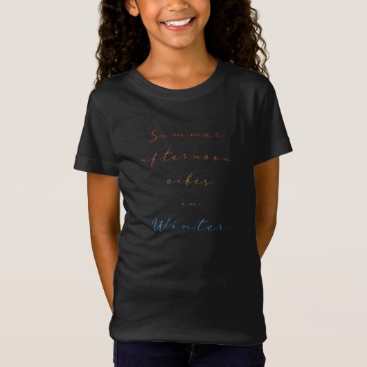 冬のTシャツの夏の午後の雰囲気 Tシャツ (正面)