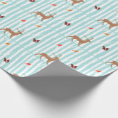 冬のWondlerlandのクリスマスの包装紙 ラッピングペーパー (角)