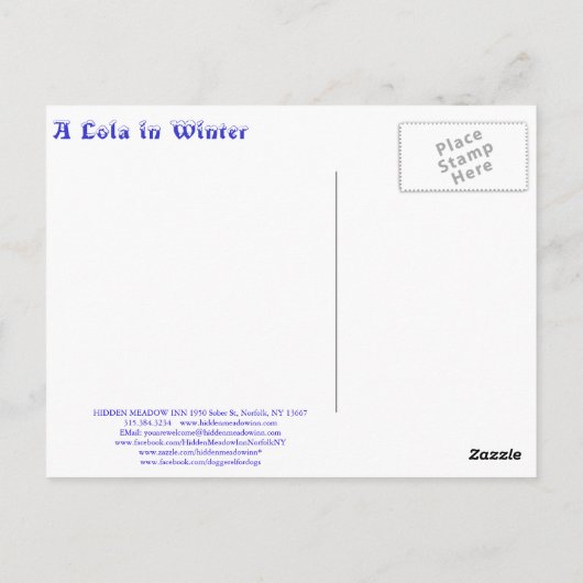 冬はがき ポストカード (裏面)