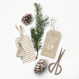 冬はここにいる・シンプルタイポグラフィ ギフトタグ