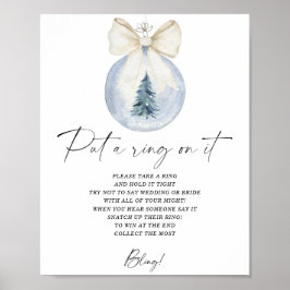 冬はそのゲームポスターにリングを置いた ポスター