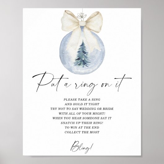 冬はそのゲームポスターにリングを置いた ポスター (正面)