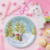 冬はそれを雪クリスマスツリーペンギンの名前 ペーパープレート (パーティー)