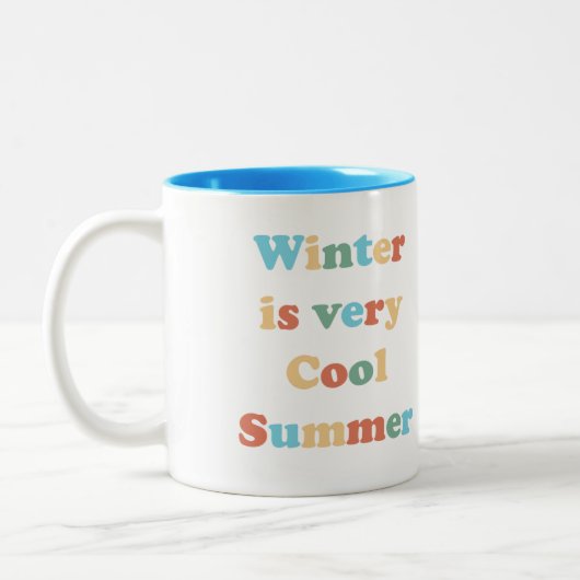 冬はとてもカッコいい夏だ ツートーンマグカップ (左)