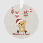 冬はカラフル陽気な動物がクマ オーナメント (正面)